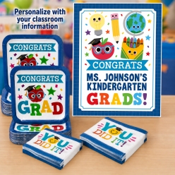 *Elementary Graduation PERSONALIZED Party Kit for 30 Kids